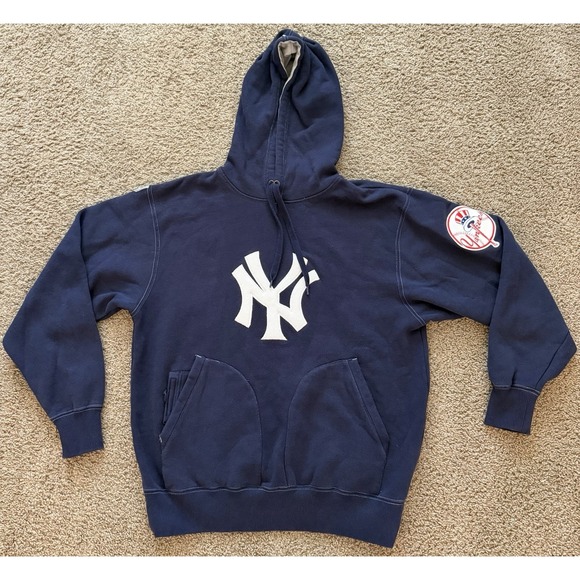 Majestic Other - VNew York Yankees Majestic Hoodie Sweatshirt Logo Patch Navy Mens Medium
